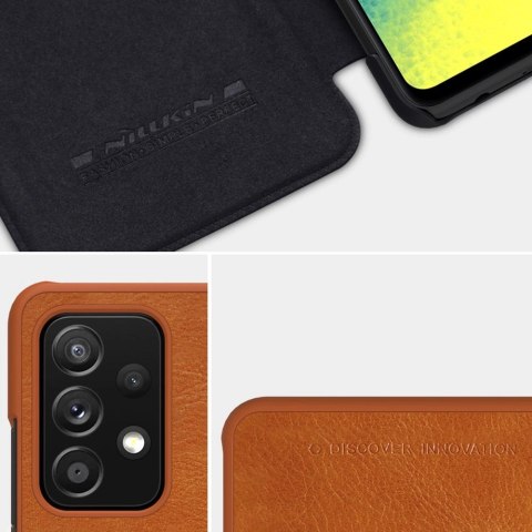 Nillkin Qin skórzana kabura etui Samsung Galaxy A72 4G czarny Nillkin Qin skórzana kabura etui Samsung Galaxy A72 4G czarny
