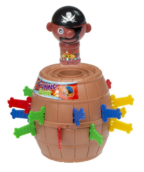 Gra zręcznościowa Szalony Pirat w beczce Ukłuj pirata 9 x 9 x 12,5 cm Gra zręcznościowa Szalony Pirat w beczce Ukłuj pirata 9 x 9 x 12,5 cm