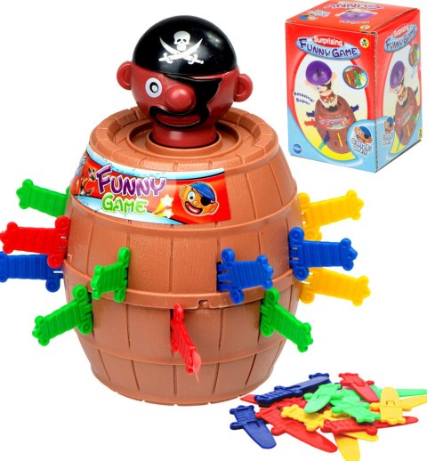 Gra zręcznościowa Szalony Pirat w beczce Ukłuj pirata 9 x 9 x 12,5 cm Gra zręcznościowa Szalony Pirat w beczce Ukłuj pirata 9 x 9 x 12,5 cm