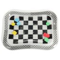 Mata wodna sensoryczna dmuchana dla niemowląt czarno-biała szachownica XXL 65x50 cm Mata wodna sensoryczna dmuchana dla niemowląt czarno-biała szachownica XXL 65x50 cm