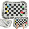 Mata wodna sensoryczna dmuchana dla niemowląt czarno-biała szachownica XXL 65x50 cm Mata wodna sensoryczna dmuchana dla niemowląt czarno-biała szachownica XXL 65x50 cm