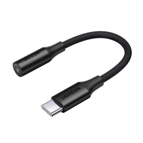 Adapter Ugreen AV161 do słuchawek mini jack 3,5 mm (żeński) / USB-C (męski) 10 cm - czarny Adapter Ugreen AV161 do słuchawek mini jack 3,5 mm (żeński) / USB-C (męski) 10 cm - czarny