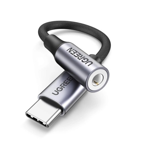 Adapter Ugreen AV161 do słuchawek mini jack 3,5 mm (żeński) / USB-C (męski) 10 cm - czarny Adapter Ugreen AV161 do słuchawek mini jack 3,5 mm (żeński) / USB-C (męski) 10 cm - czarny