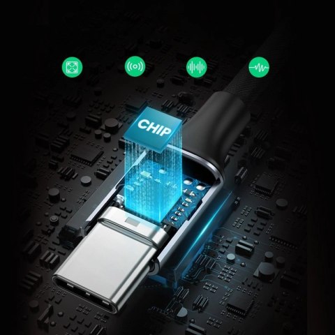 Adapter Ugreen AV161 do słuchawek mini jack 3,5 mm (żeński) / USB-C (męski) 10 cm - czarny Adapter Ugreen AV161 do słuchawek mini jack 3,5 mm (żeński) / USB-C (męski) 10 cm - czarny