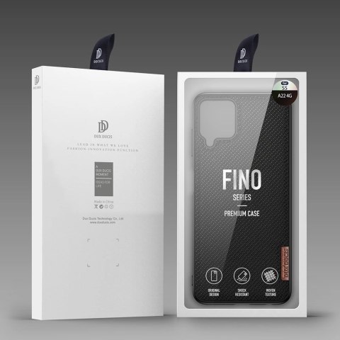 Dux Ducis Fino etui pokrowiec pokryty nylonowym materiałem Samsung Galaxy A22 4G czarny Dux Ducis Fino etui pokrowiec pokryty nylonowym materiałem Samsung Galaxy A22 4G czarny
