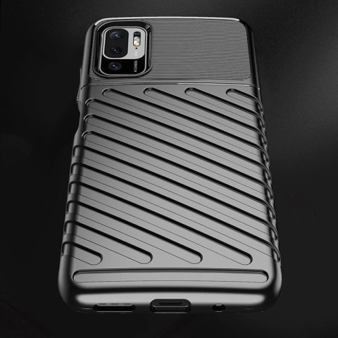 Thunder Case elastyczne pancerne etui pokrowiec Xiaomi Redmi Note 10 5G / Poco M3 Pro czarny