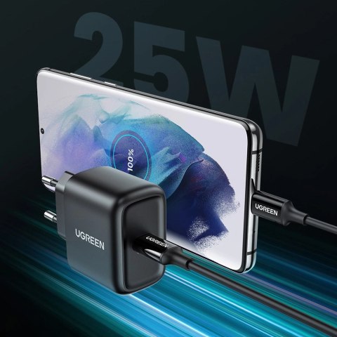 Ugreen ładowarka sieciowa USB Typ C 25W Power Delivery + kabel USB Typ C 2m czarny (50581) Ugreen ładowarka sieciowa USB Typ C 25W Power Delivery + kabel USB Typ C 2m czarny (50581)