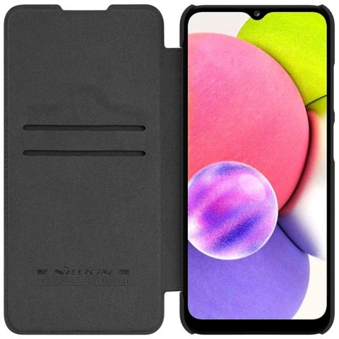 Nillkin Qin skórzana kabura etui Samsung Galaxy A03s czarny