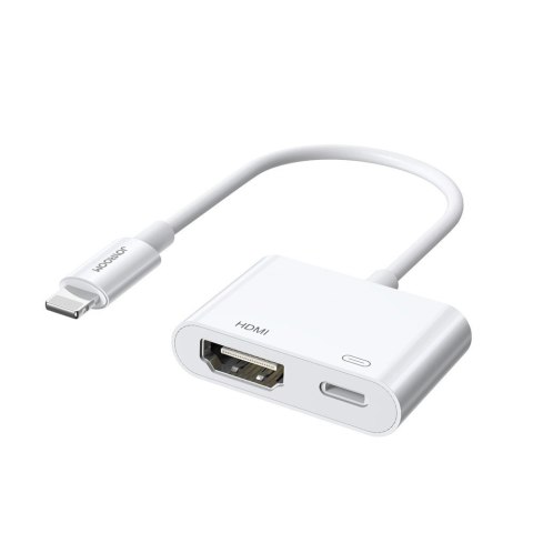 Adapter Joyroom S-H141 Lightning (męski) - HDMI FullHD 1080p 60Hz (żeński) / Lightning (żeński) - biały Adapter Joyroom S-H141 Lightning (męski) - HDMI FullHD 1080p 60Hz (żeński) / Lightning (żeński) - biały