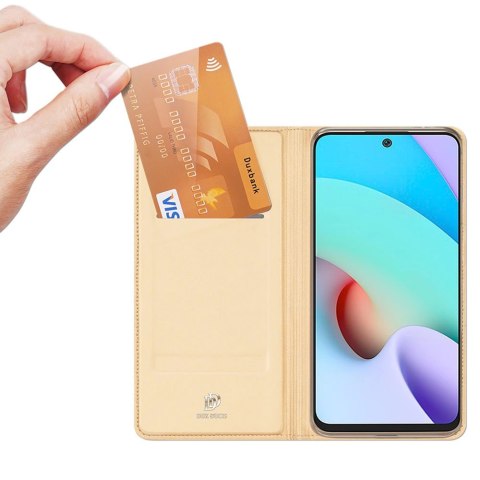 Dux Ducis Skin Pro kabura etui pokrowiec z klapką Xiaomi Redmi 10 złoty Dux Ducis Skin Pro kabura etui pokrowiec z klapką Xiaomi Redmi 10 złoty