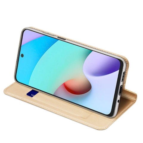 Dux Ducis Skin Pro kabura etui pokrowiec z klapką Xiaomi Redmi 10 złoty Dux Ducis Skin Pro kabura etui pokrowiec z klapką Xiaomi Redmi 10 złoty