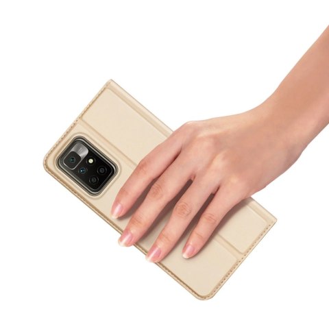 Dux Ducis Skin Pro kabura etui pokrowiec z klapką Xiaomi Redmi 10 złoty Dux Ducis Skin Pro kabura etui pokrowiec z klapką Xiaomi Redmi 10 złoty