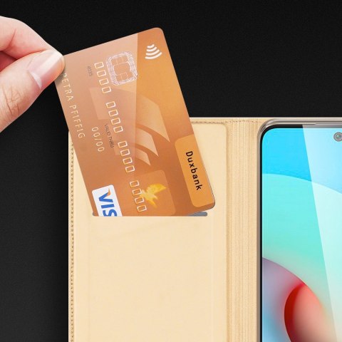 Dux Ducis Skin Pro kabura etui pokrowiec z klapką Xiaomi Redmi 10 złoty Dux Ducis Skin Pro kabura etui pokrowiec z klapką Xiaomi Redmi 10 złoty
