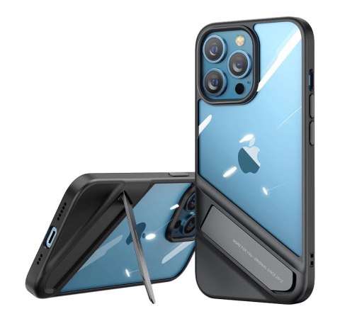Ugreen Fusion Kickstand Case sztywne etui z żelową ramką i podstawką do iPhone 13 Pro czarny (90153) Ugreen Fusion Kickstand Case sztywne etui z żelową ramką i podstawką do iPhone 13 Pro czarny (90153)
