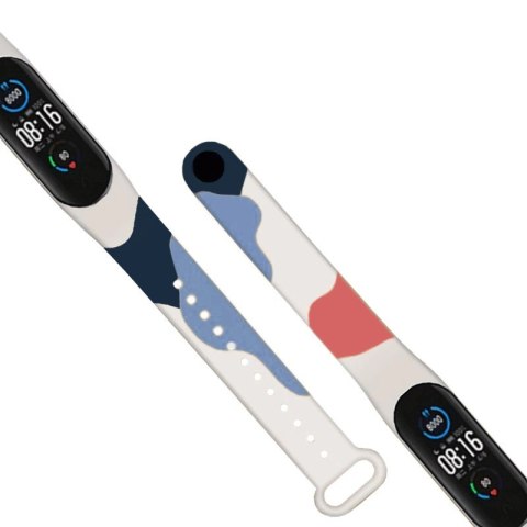 Strap Moro opaska do Xiaomi Mi Band 5 / 6 silikonowy pasek bransoletka do zegarka wzór 10
