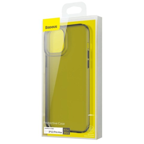 Baseus Simple Series Case przezroczyste żelowe etui iPhone 13 Pro czarny (ARAJ000401) Baseus Simple Series Case przezroczyste żelowe etui iPhone 13 Pro czarny (ARAJ000401)