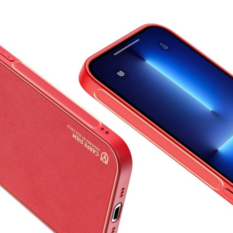 Dux Ducis Yolo eleganckie etui pokrowiec ze skóry ekologicznej iPhone 13 Pro czerwony Dux Ducis Yolo eleganckie etui pokrowiec ze skóry ekologicznej iPhone 13 Pro czerwony