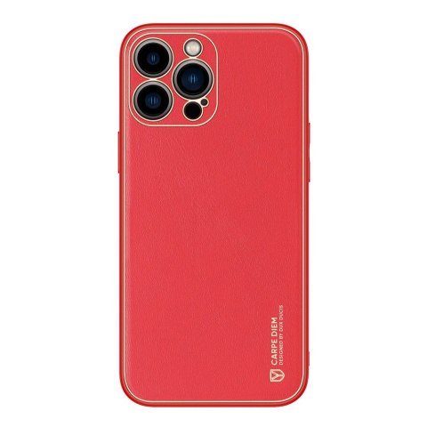 Dux Ducis Yolo eleganckie etui pokrowiec ze skóry ekologicznej iPhone 13 Pro czerwony Dux Ducis Yolo eleganckie etui pokrowiec ze skóry ekologicznej iPhone 13 Pro czerwony