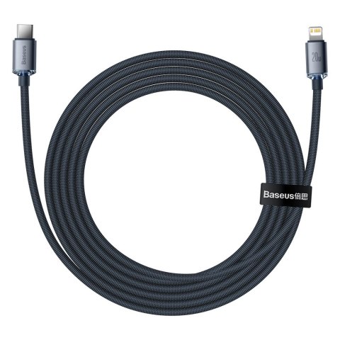 Kabel Baseus CAJY000301 Lightning - USB-C PD QC 20W 480Mb/s 2m - czarny Kabel Baseus CAJY000301 Lightning - USB-C PD QC 20W 480Mb/s 2m - czarny