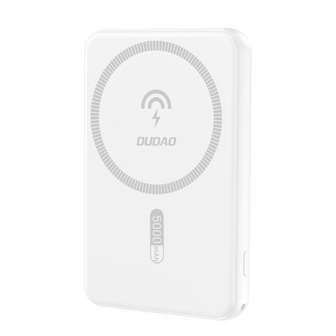 Powerbank bezprzewodowy Dudao K14S USB-A / USB-C / MagSafe 20W 5000mAh - biały Powerbank bezprzewodowy Dudao K14S USB-A / USB-C / MagSafe 20W 5000mAh - biały