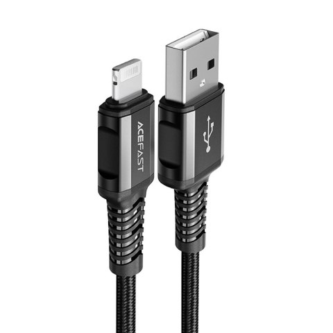 Acefast kabel MFI USB - Lightning 1,2m, 2,4A czarny (C1-02 black) Acefast kabel MFI USB - Lightning 1,2m, 2,4A czarny (C1-02 black)