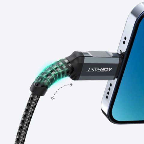 Acefast kabel MFI USB - Lightning 1,2m, 2,4A czarny (C1-02 black) Acefast kabel MFI USB - Lightning 1,2m, 2,4A czarny (C1-02 black)