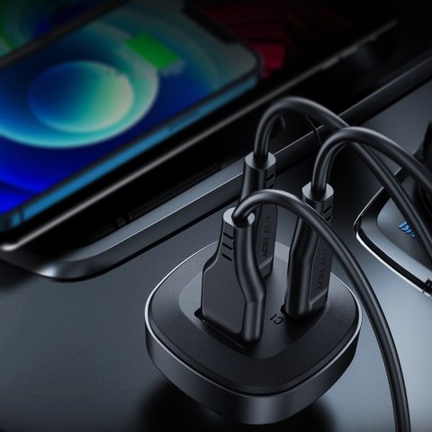 Acefast ładowarka samochodowa 66W 2x USB Typ C / USB, PPS, Power Delivery, Quick Charge 4.0, AFC, FCP, SCP czarny (B3 black) Acefast ładowarka samochodowa 66W 2x USB Typ C / USB, PPS, Power Delivery, Quick Charge 4.0, AFC, FCP, SCP czarny (B3 black)