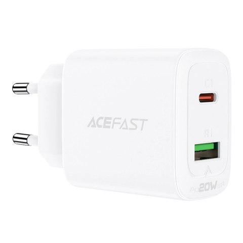 Acefast ładowarka sieciowa USB Typ C / USB 20W, PPS, PD, QC 3.0, AFC, FCP biały (A25 white) Acefast ładowarka sieciowa USB Typ C / USB 20W, PPS, PD, QC 3.0, AFC, FCP biały (A25 white)