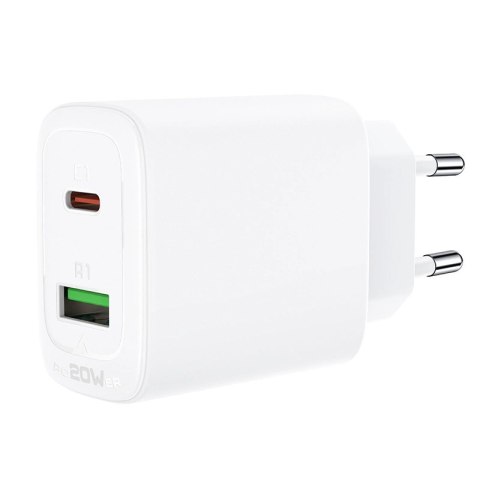 Acefast ładowarka sieciowa USB Typ C / USB 20W, PPS, PD, QC 3.0, AFC, FCP biały (A25 white) Acefast ładowarka sieciowa USB Typ C / USB 20W, PPS, PD, QC 3.0, AFC, FCP biały (A25 white)