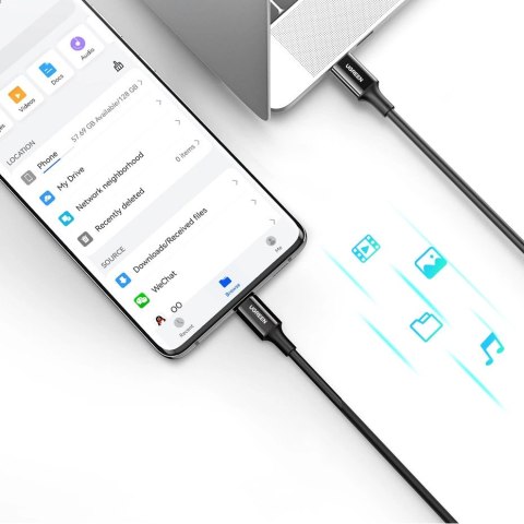 Ugreen kabel przewód USB Typ C (męski) na Typ C (męski) 1 m biały (US300) Ugreen kabel przewód USB Typ C (męski) na Typ C (męski) 1 m biały (US300)