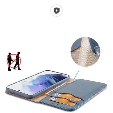 Dux Ducis Hivo skórzane etui z klapką pokrowiec ze skóry naturalnej portfel na karty i dokumenty Samsung Galaxy S22+ (S22 Plus) 