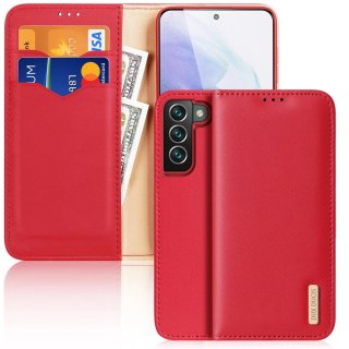 Dux Ducis Hivo skórzane etui z klapką pokrowiec ze skóry naturalnej portfel na karty i dokumenty Samsung Galaxy S22+ (S22 Plus) 