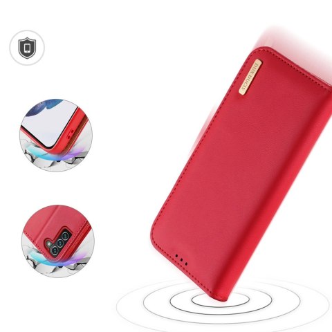Dux Ducis Hivo skórzane etui z klapką pokrowiec ze skóry naturalnej portfel na karty i dokumenty Samsung Galaxy S22+ (S22 Plus) 