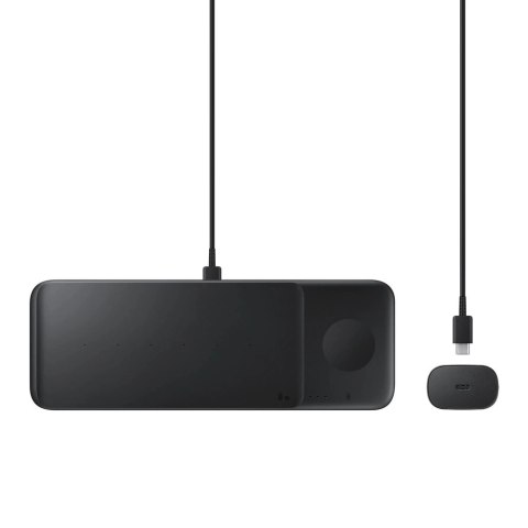 Ładowarka Samsung Trio EP-P6300TBEGEU indukcyjna 3w1 do telefonu / Galaxy Watch / Buds - czarna + ładowarka sieciowa + kabel