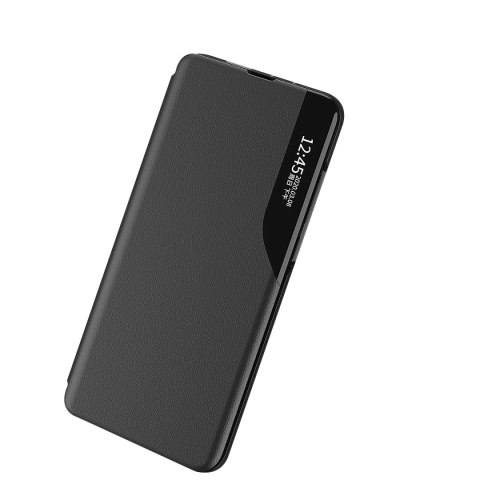 Eco Leather View Case elegancki futerał etui z klapką i funkcją podstawki Samsung Galaxy S22+ (S22 Plus) czarny