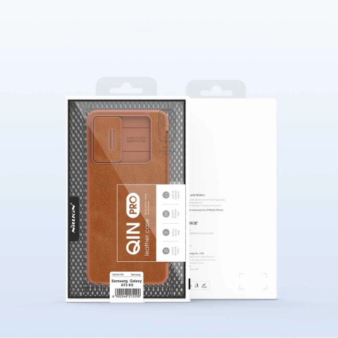 Nillkin Qin skórzana kabura etui Samsung Galaxy A73 czerwony Nillkin Qin skórzana kabura etui Samsung Galaxy A73 czerwony