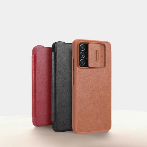Nillkin Qin skórzana kabura etui Samsung Galaxy A73 czerwony Nillkin Qin skórzana kabura etui Samsung Galaxy A73 czerwony