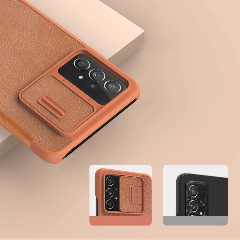 Nillkin Qin skórzana kabura etui Samsung Galaxy A73 czerwony Nillkin Qin skórzana kabura etui Samsung Galaxy A73 czerwony