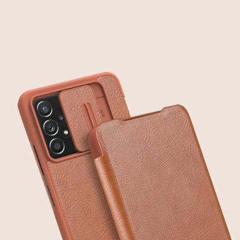 Nillkin Qin skórzana kabura etui Samsung Galaxy A73 czerwony Nillkin Qin skórzana kabura etui Samsung Galaxy A73 czerwony