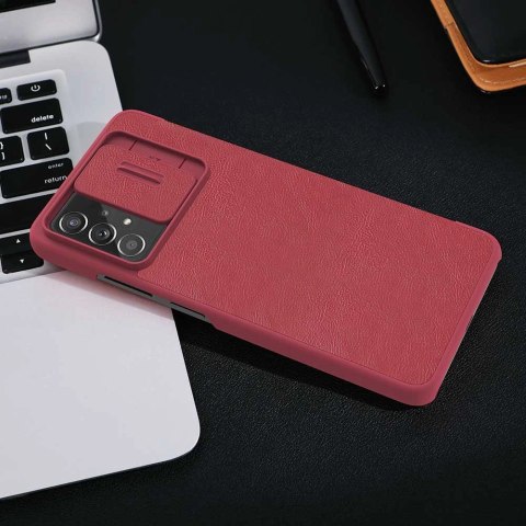 Nillkin Qin skórzana kabura etui Samsung Galaxy A73 czerwony Nillkin Qin skórzana kabura etui Samsung Galaxy A73 czerwony
