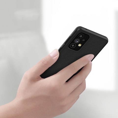 Nillkin Textured Case wytrzymałe wzmocnione etui z żelową ramką i nylonem na tyle Samsung Galaxy A73 czarny Nillkin Textured Case wytrzymałe wzmocnione etui z żelową ramką i nylonem na tyle Samsung Galaxy A73 czarny