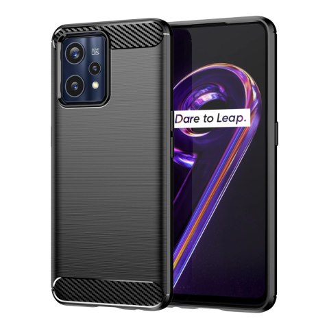 Carbon Case elastyczne etui pokrowiec Realme 9 Pro + (9 Pro Plus) czarny Carbon Case elastyczne etui pokrowiec Realme 9 Pro + (9 Pro Plus) czarny