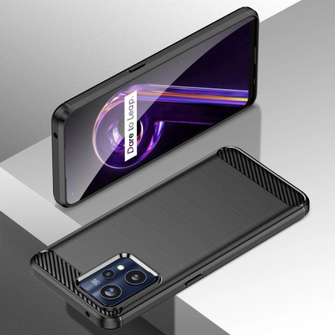 Carbon Case elastyczne etui pokrowiec Realme 9 Pro + (9 Pro Plus) czarny Carbon Case elastyczne etui pokrowiec Realme 9 Pro + (9 Pro Plus) czarny