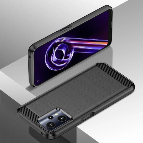 Carbon Case elastyczne etui pokrowiec Realme 9 Pro czarny Carbon Case elastyczne etui pokrowiec Realme 9 Pro czarny