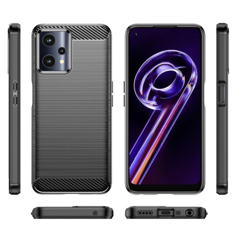 Carbon Case elastyczne etui pokrowiec Realme 9 Pro czarny Carbon Case elastyczne etui pokrowiec Realme 9 Pro czarny