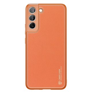 Dux Ducis Yolo eleganckie etui pokrowiec ze skóry ekologicznej Samsung Galaxy S22+ (S22 Plus) pomarańczowy