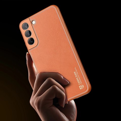 Dux Ducis Yolo eleganckie etui pokrowiec ze skóry ekologicznej Samsung Galaxy S22+ (S22 Plus) pomarańczowy Dux Ducis Yolo eleganckie etui pokrowiec ze skóry ekologicznej Samsung Galaxy S22+ (S22 Plus) pomarańczowy