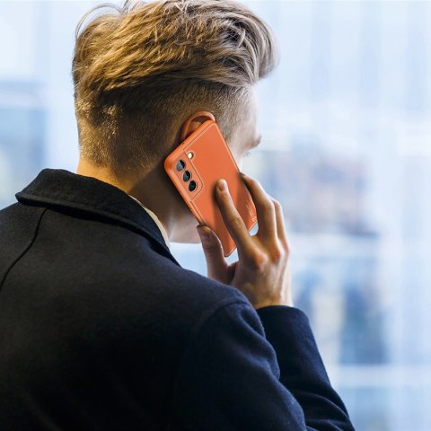 Dux Ducis Yolo eleganckie etui pokrowiec ze skóry ekologicznej Samsung Galaxy S22+ (S22 Plus) pomarańczowy Dux Ducis Yolo eleganckie etui pokrowiec ze skóry ekologicznej Samsung Galaxy S22+ (S22 Plus) pomarańczowy