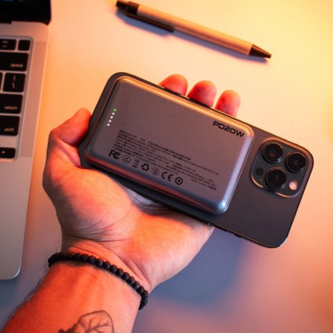 Dudao TGK1 powerbank z ładowarką bezprzewodową MagSafe 20W 10000mAh czarny (TGK1-czarny) Dudao TGK1 powerbank z ładowarką bezprzewodową MagSafe 20W 10000mAh czarny (TGK1-czarny)