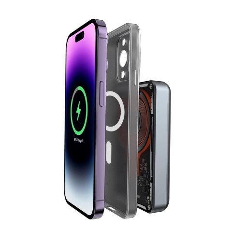 Dudao TGK1 powerbank z ładowarką bezprzewodową MagSafe 20W 10000mAh czarny (TGK1-czarny) Dudao TGK1 powerbank z ładowarką bezprzewodową MagSafe 20W 10000mAh czarny (TGK1-czarny)